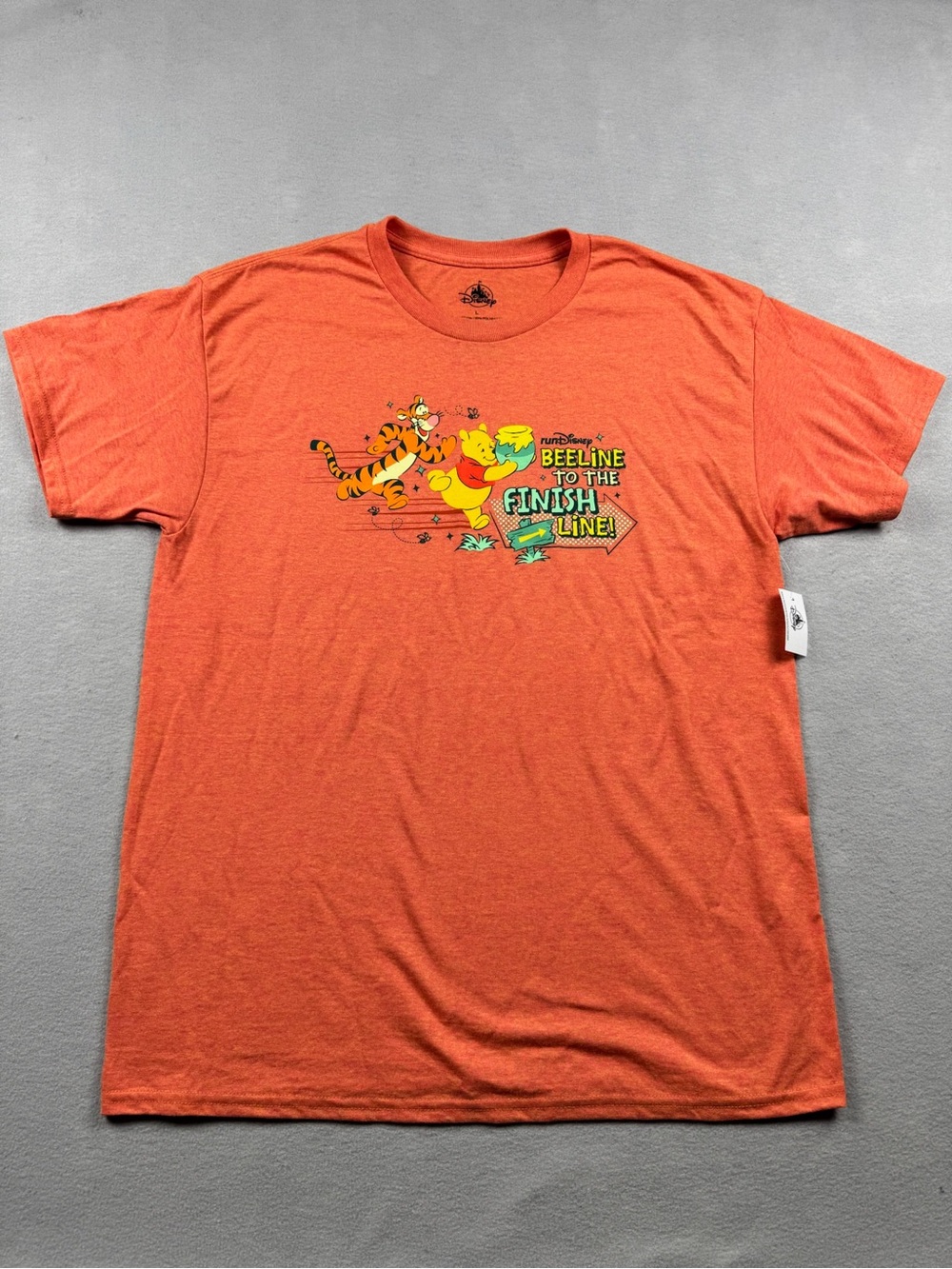 RunDisney 2026 Springtime Surprise Pooh Tigger Adult L Orange Shirt Beeline NWT